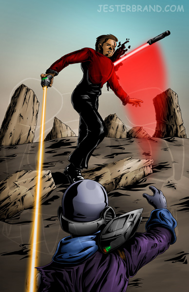 Star Wars Vs Star Trek - Red Shirt - Comic Poster - Red Shirt, Sith